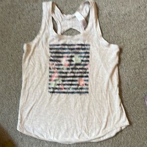 Ivivva White Sleeveless Cut Out Tank Top